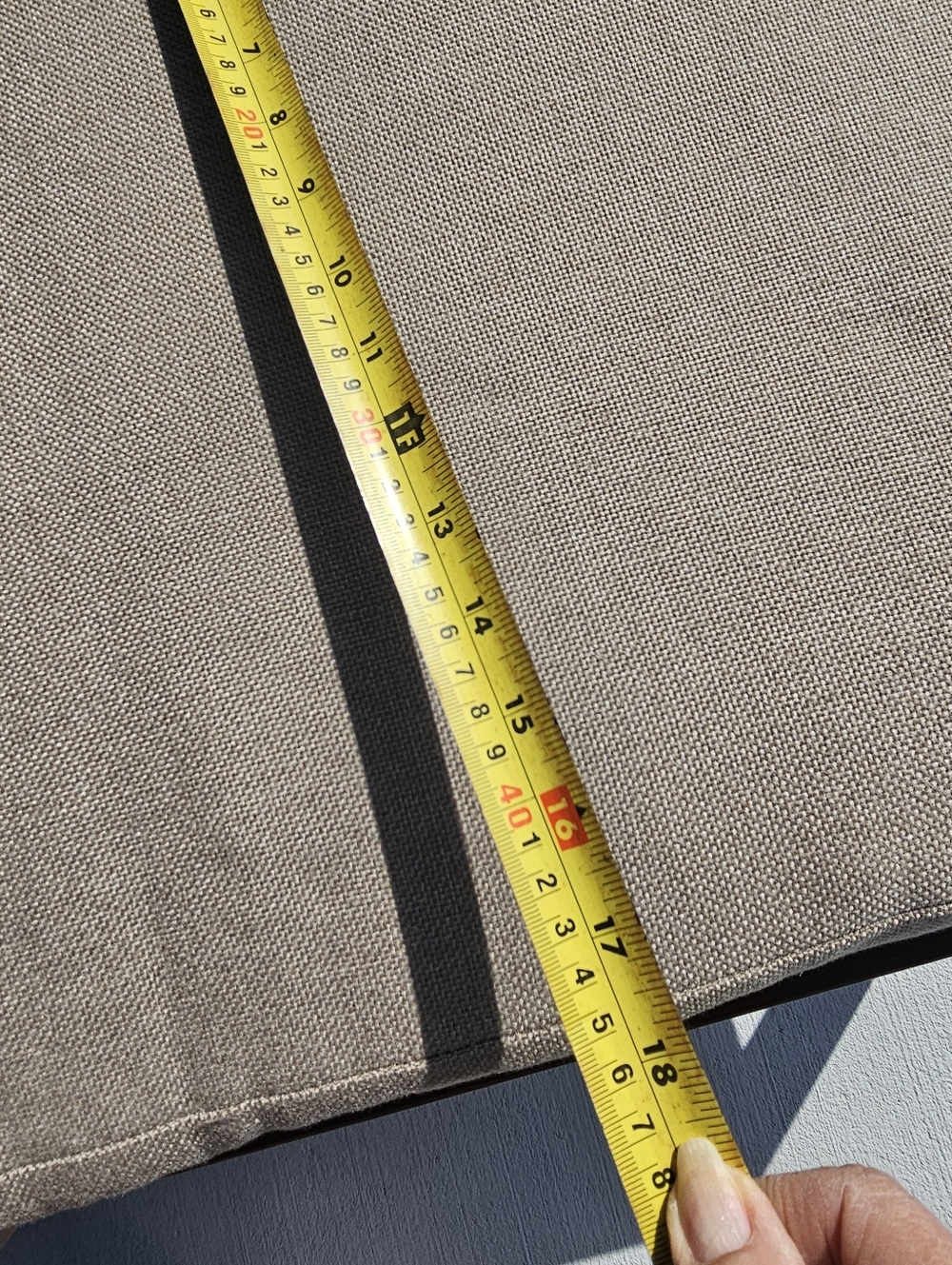 Outdoor SETTEE CUSHION Bench 37" x 18" x 2" USED Condition but OK - Picture 7 of 13